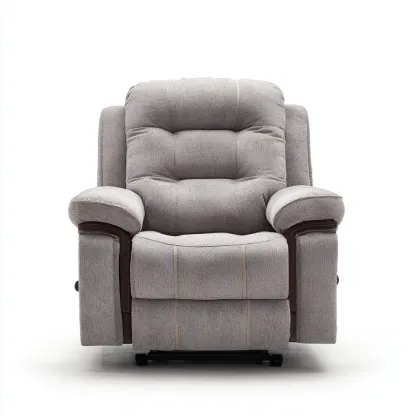 Sillón reclinable tela 98x95x100 cm - gris - estilo moderno - apto para salón-Nestmyhub