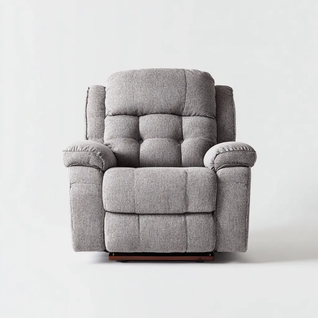Sillón reclinable tela 98x95x100 cm - gris - estilo moderno - apto para salón-Nestmyhub