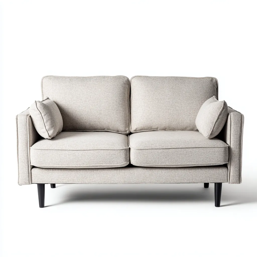 Sofá de 2 plazas - tela 165x85x82 cm - beige - adecuado para salón - diseño moderno-Nestmyhub