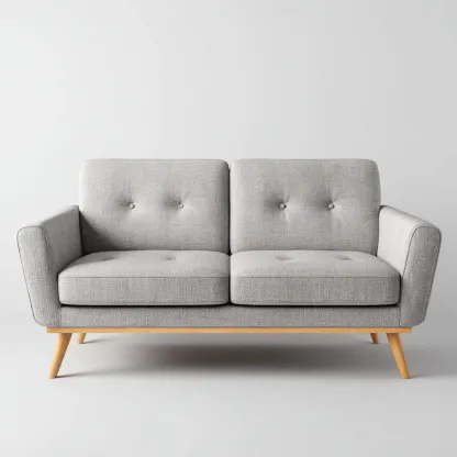 Sofá de 2 plazas tela 150x80x85 cm gris claro para salón - diseño moderno-Nestmyhub