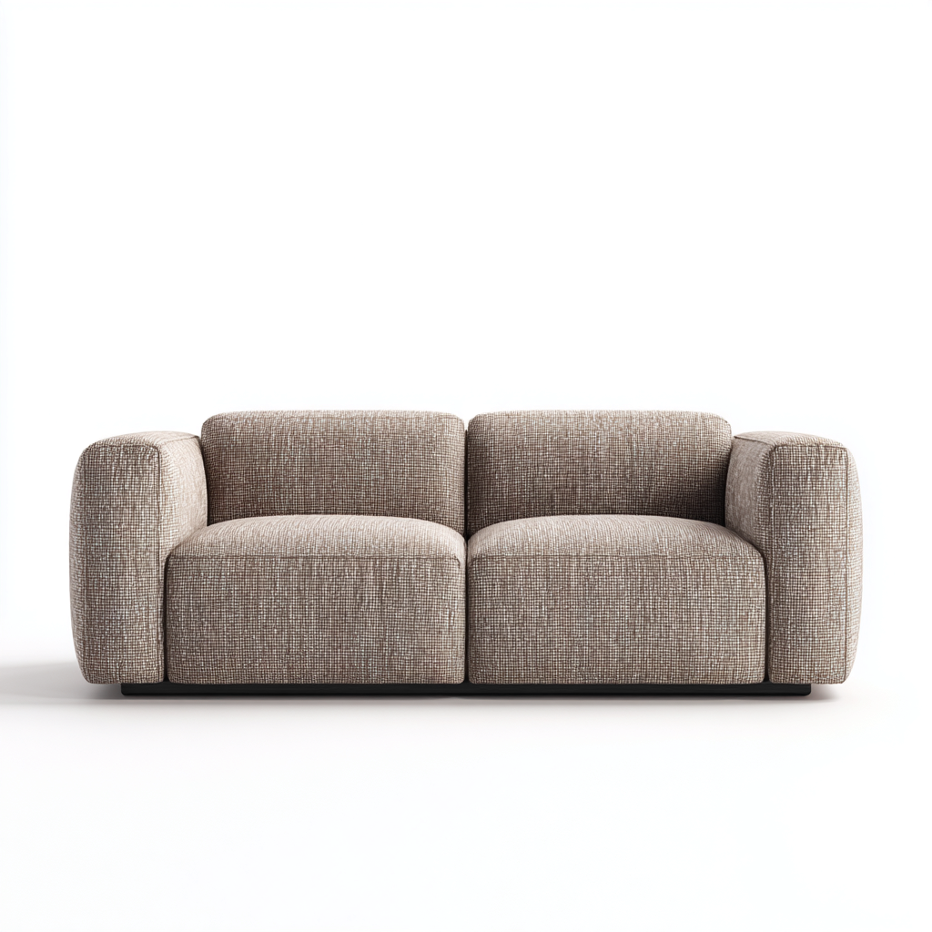 Sofá de 2 plazas - tela 178x92x78 cm - beige - adecuado para salón - diseño moderno-Nestmyhub