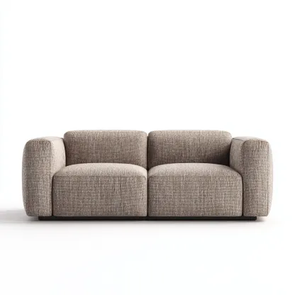 Sofá de 2 plazas - tela 178x92x78 cm - beige - adecuado para salón - diseño moderno-Nestmyhub