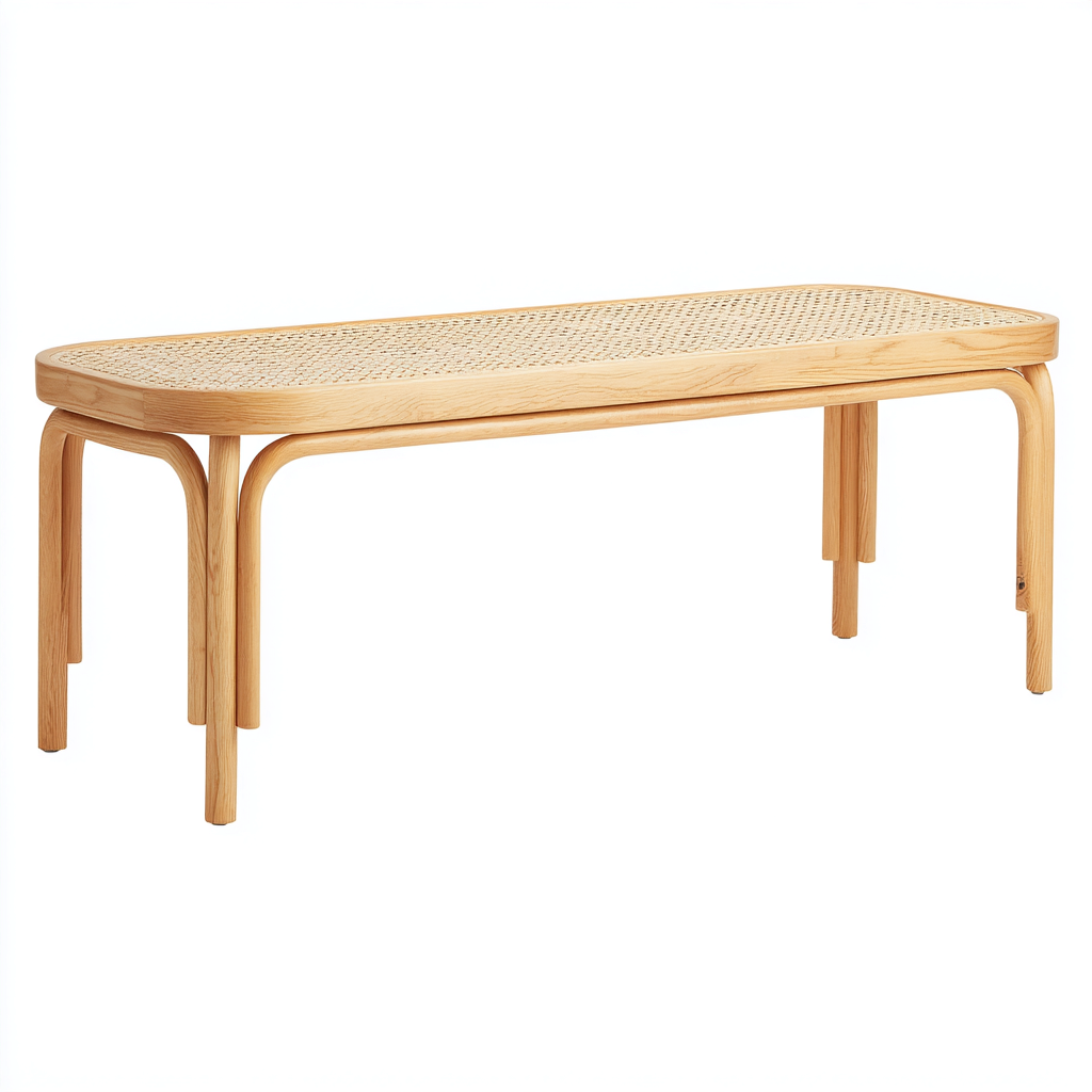 Banco de dormitorio - Madera - 120x40x45 cm - Natural - Diseño minimalista - Apto para dormitorio-Nestmyhub