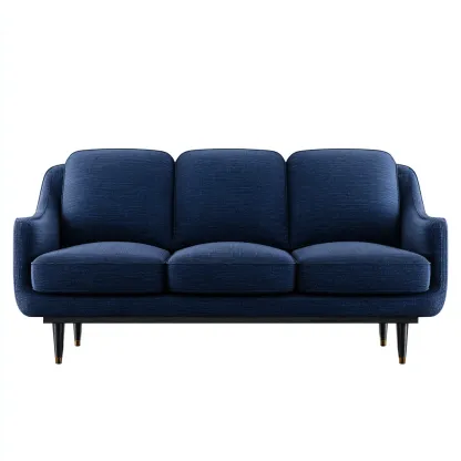 Sofá de 3 plazas - Tela - 210x90x92 cm - Azul oscuro - Diseño moderno para sala de estar-Nestmyhub