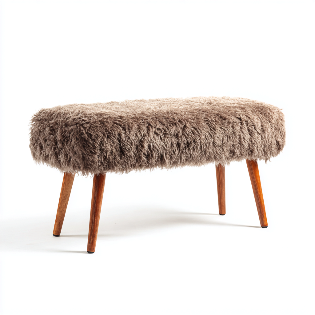 Banco de dormitorio - Tela - 105x40x45 cm - Marrón - Diseño nórdico - Apto para dormitorio-Nestmyhub