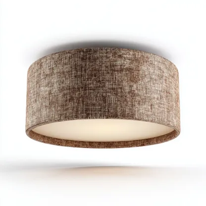 Lámpara de techo tela 41x16 cm - marrón - apta para interiores - diseño moderno cálido-Nestmyhub