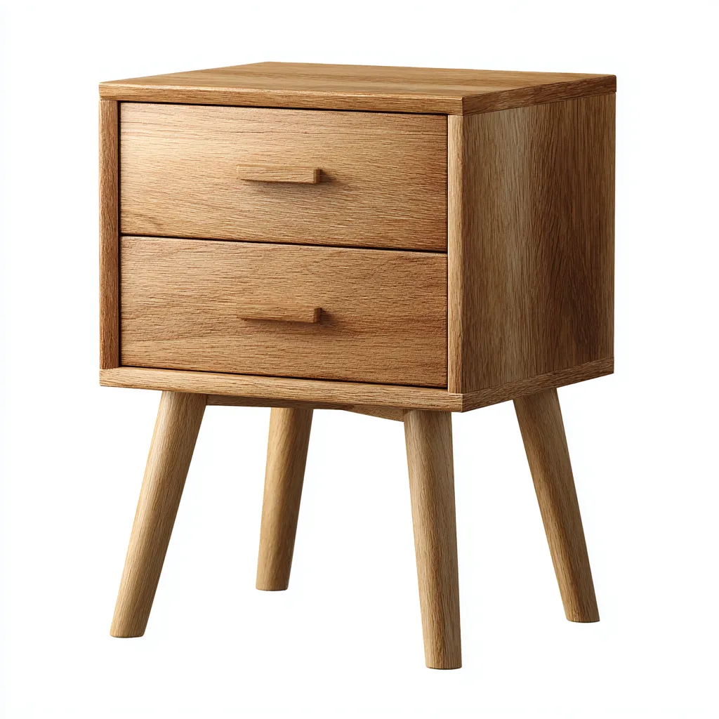 Mesita de noche madera maciza 51x40x62 cm madera uso dormitorio diseño nórdico-Nestmyhub
