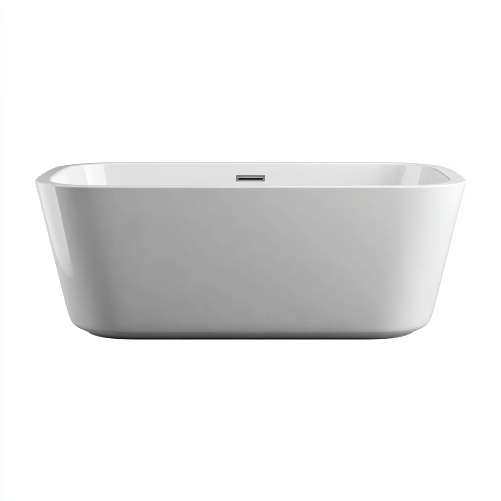Bañera acrílica rectangular 170x78x60 cm - blanco - diseño moderno - apta para baño-Nestmyhub