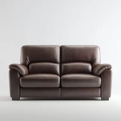 Sofá de 2 plazas - cuero 175x95x88 cm - marrón - adecuado para salón - diseño moderno-Nestmyhub