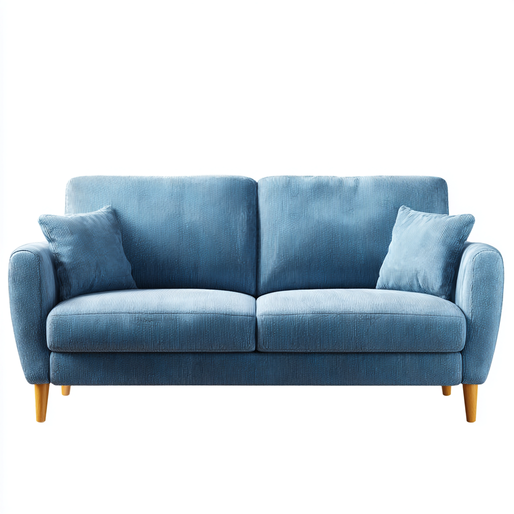 Sofá de 2 plazas tapizado en tela 178x86x82 cm - azul claro - diseño moderno - apto para salón-Nestmyhub