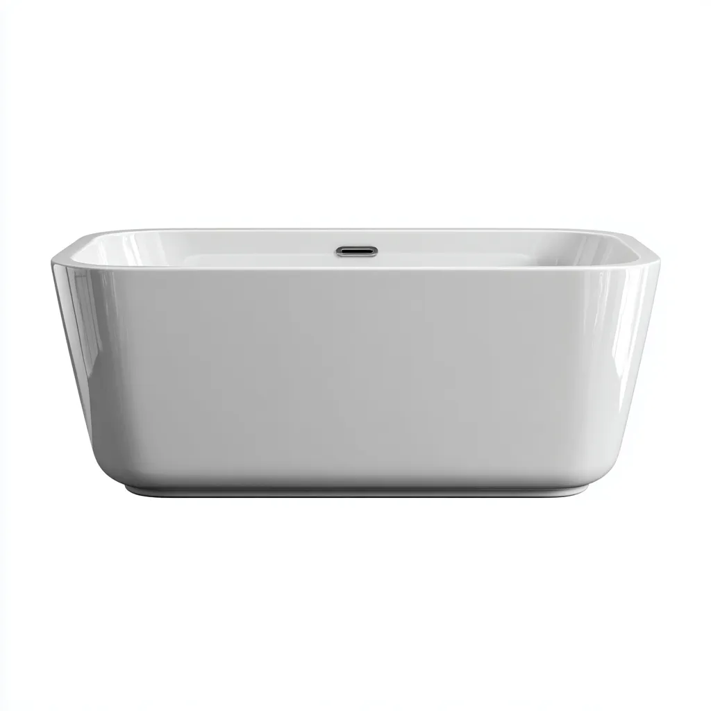Bañera acrílica rectangular 170x78x60 cm - blanco - diseño moderno - apta para baño-Nestmyhub
