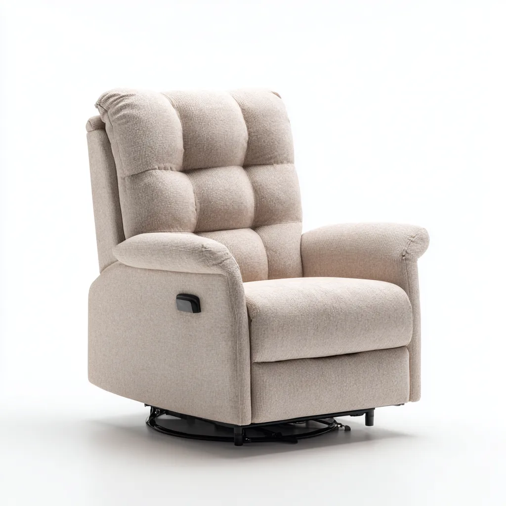 Sillón reclinable tela 100x95x100 cm - beige - estilo moderno - apto para salón-Nestmyhub