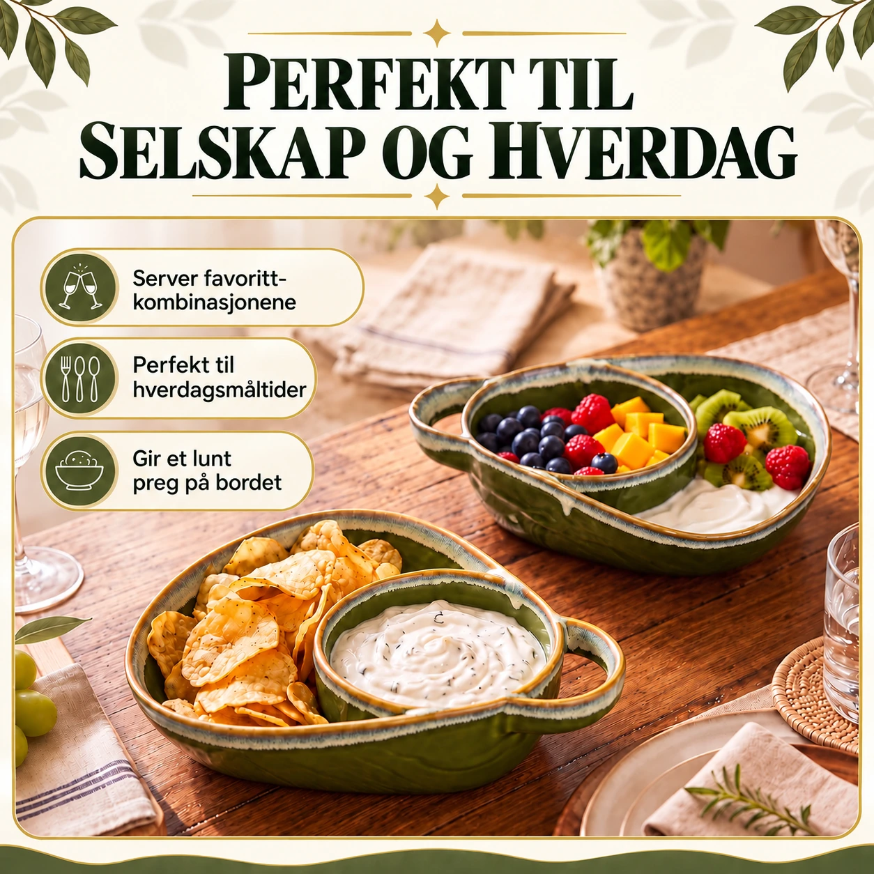 Suppe og sandwich i en delt skål