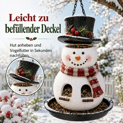 Hängende Vogelfutterstellen mit Weihnachtsfiguren