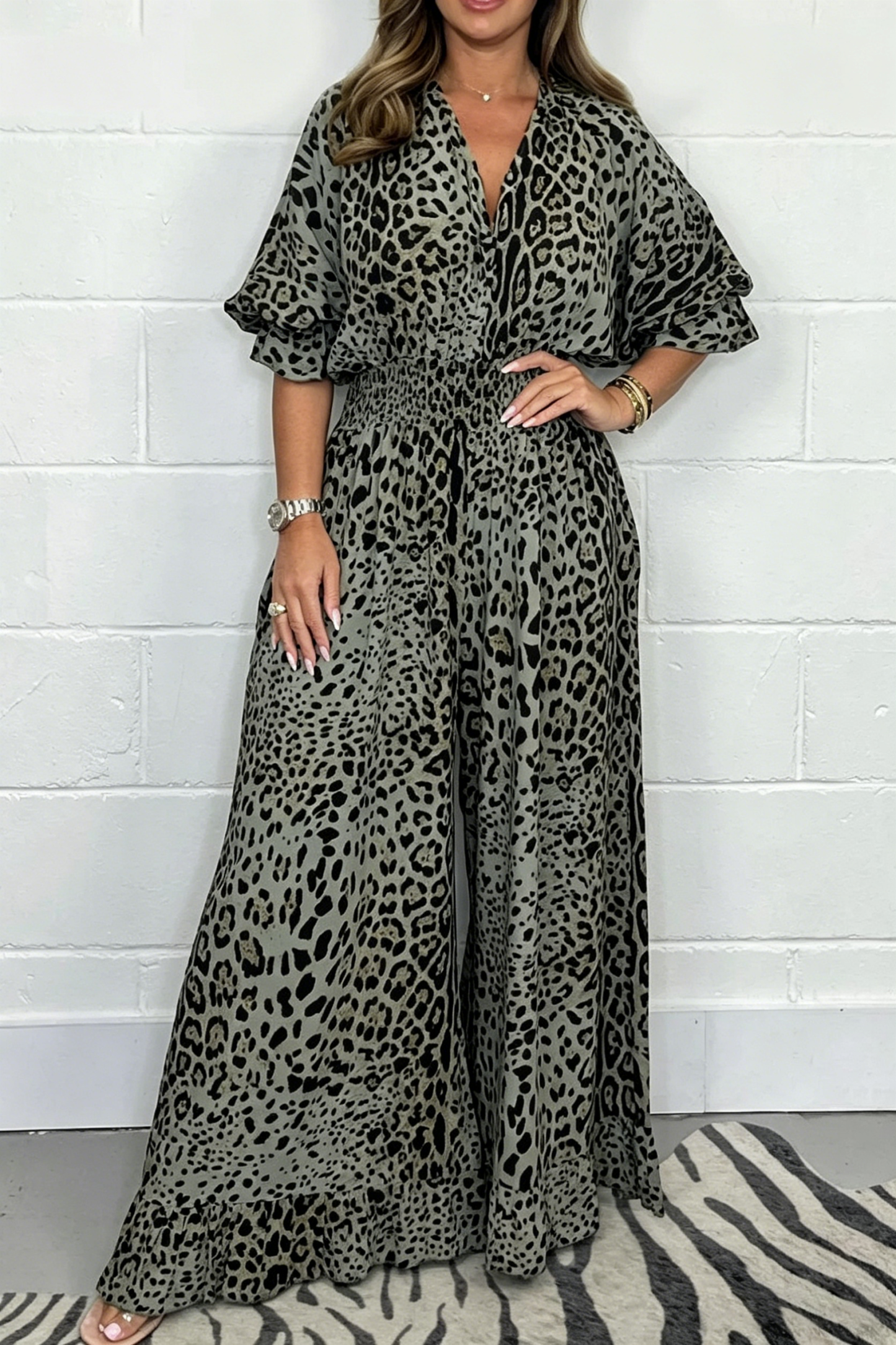 Effortless style meets all-day comfort with a flowy fit and flattering elastic waist 🐆✨（Buy 2 Free Shipping）