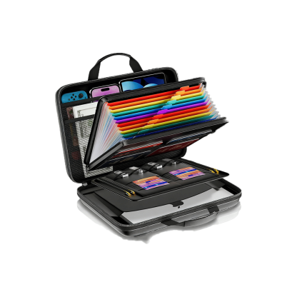 🔐 Hard-Shell Fireproof & Waterproof Document Organizer with Lock