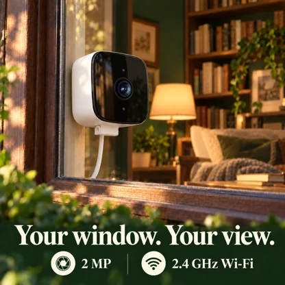 2 MP Wi-Fi Window Camera – EU Power Adapter