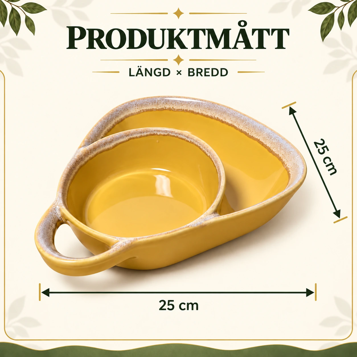 Keramikskålens mått och proportioner