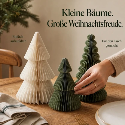 Flach faltbare Waben-Weihnachtsbaum-Sets