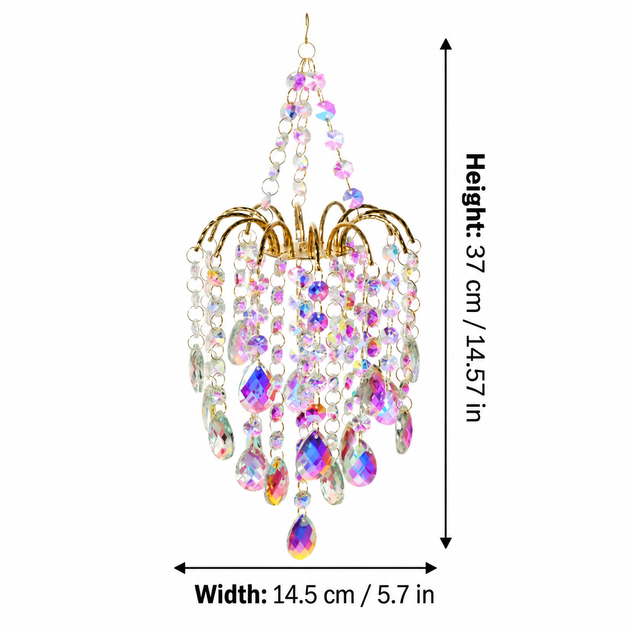 AB Crystal Waterfall Suncatcher Hanging Decor - 7