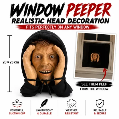 Realistic Peeping Window Halloween Prank Prop