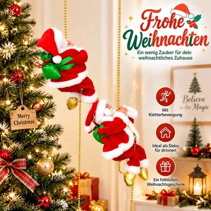 Beweglicher kletternder Weihnachtsmann – musikalische Weihnachtsdekoration