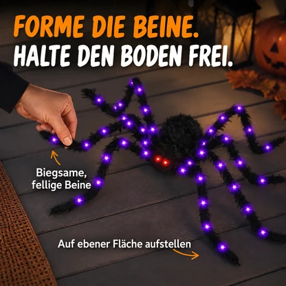 Lila leuchtende haarige Halloween-Spinne, 49,2 Zoll