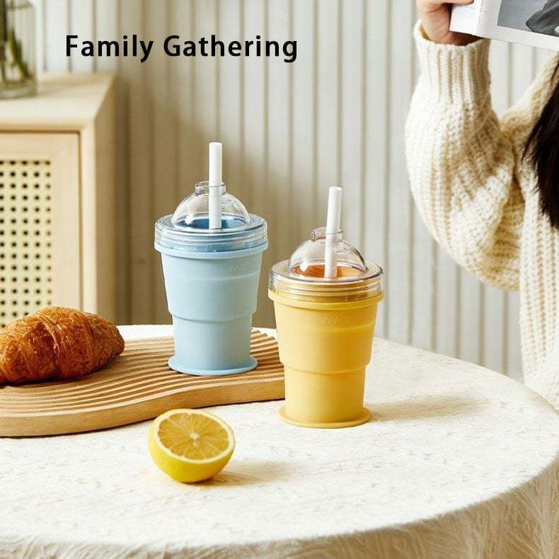 🥤 Portable Collapsible Silicone Cup & Drink Maker