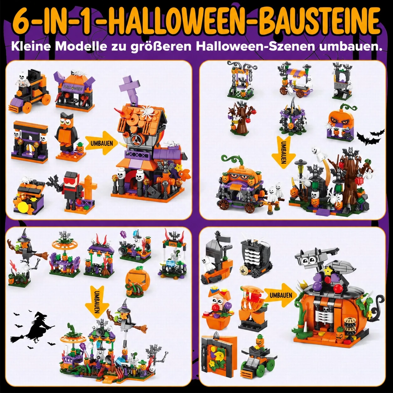 31-Tage-Halloween-Adventskalender mit Bausteinen