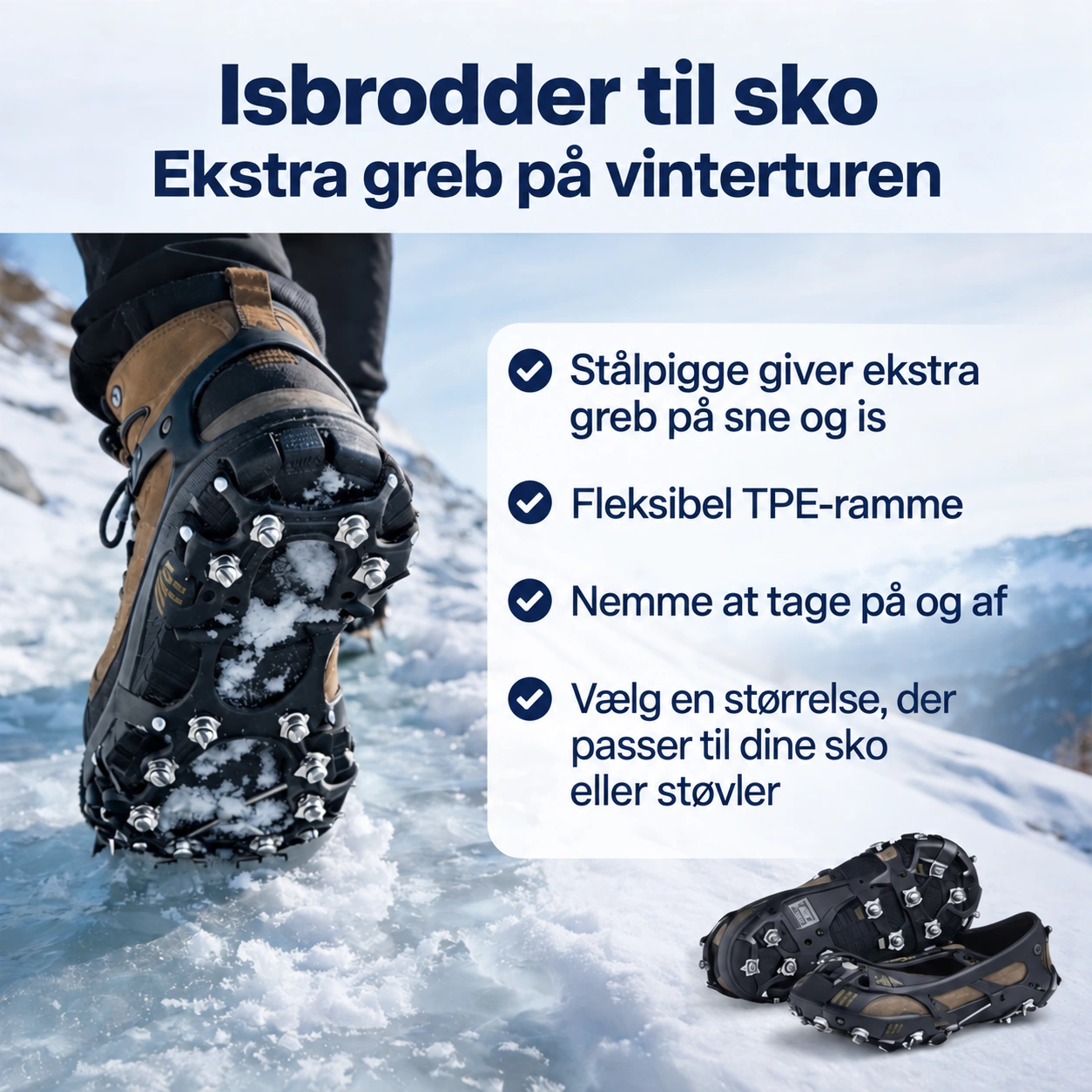 Stålpigge til snedækkede underlag