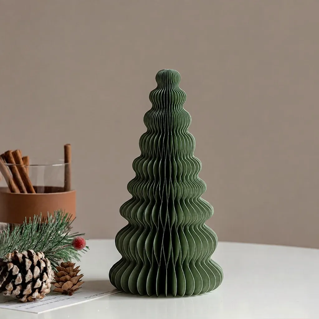 Fold-Flat Honeycomb Christmas Tree Sets