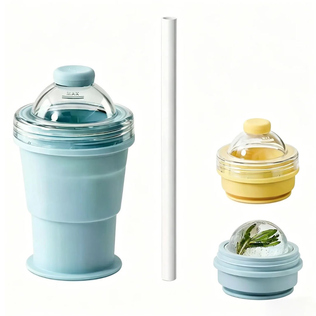 🥤 Portable Collapsible Silicone Cup & Drink Maker