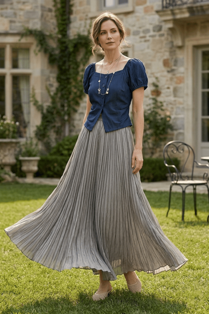 Women's Vintage Pleated Midi Skirt(Buy 2 Free Shipping)