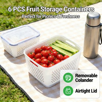 Food Storage Containers for Refrigerator Organization(3-6 PCS)