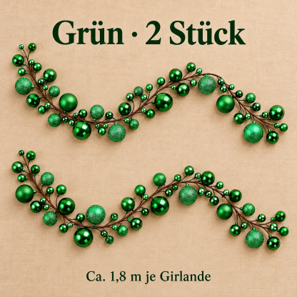 Grün · 2 Stück Kugelgirlande