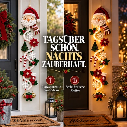 Leuchtender Weihnachts-Türhänger – beleuchtete vertikale Weihnachtsdekoration