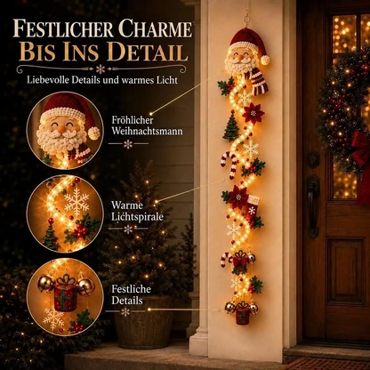 Leuchtender Weihnachts-Türhänger – beleuchtete vertikale Weihnachtsdekoration