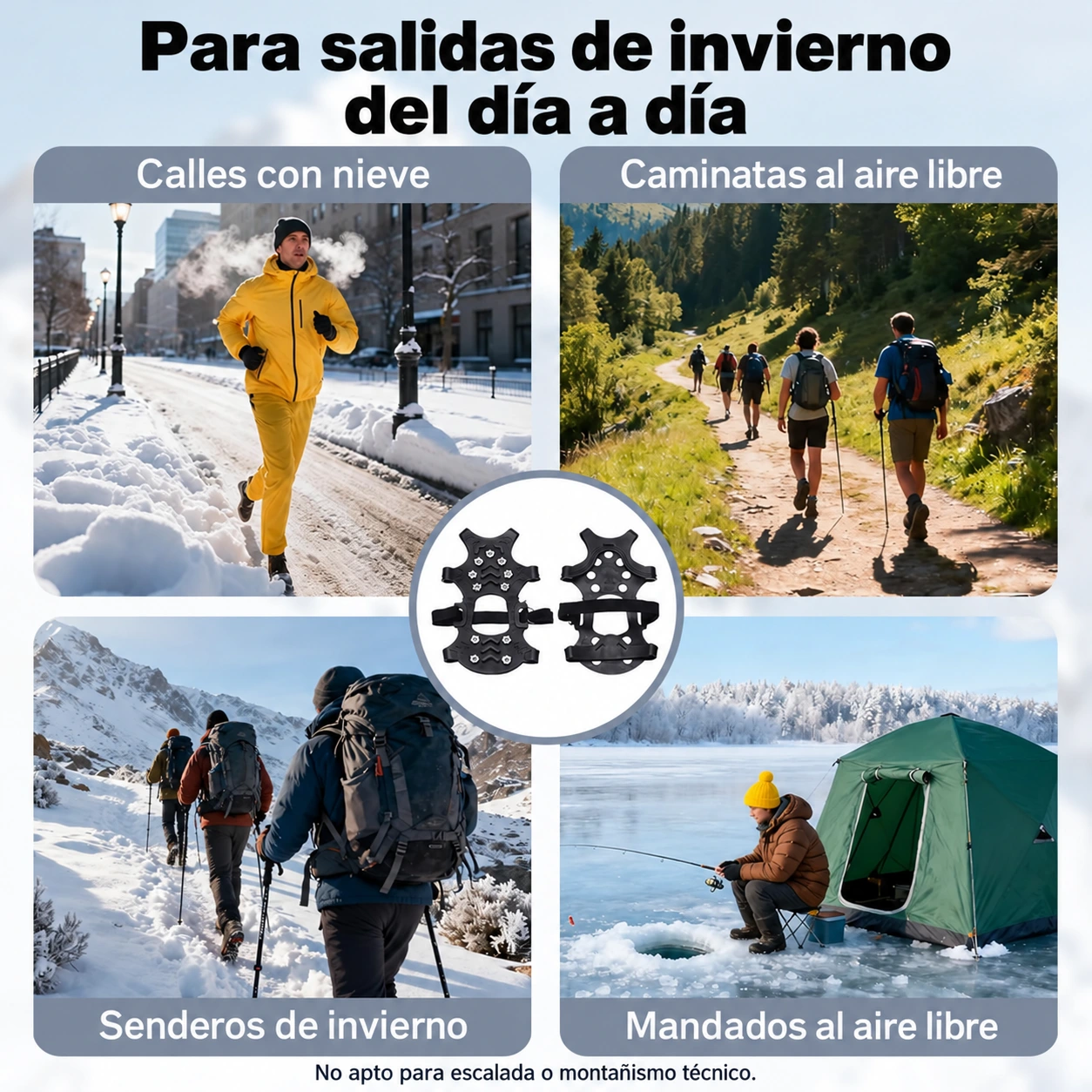Puntas de acero para mayor agarre