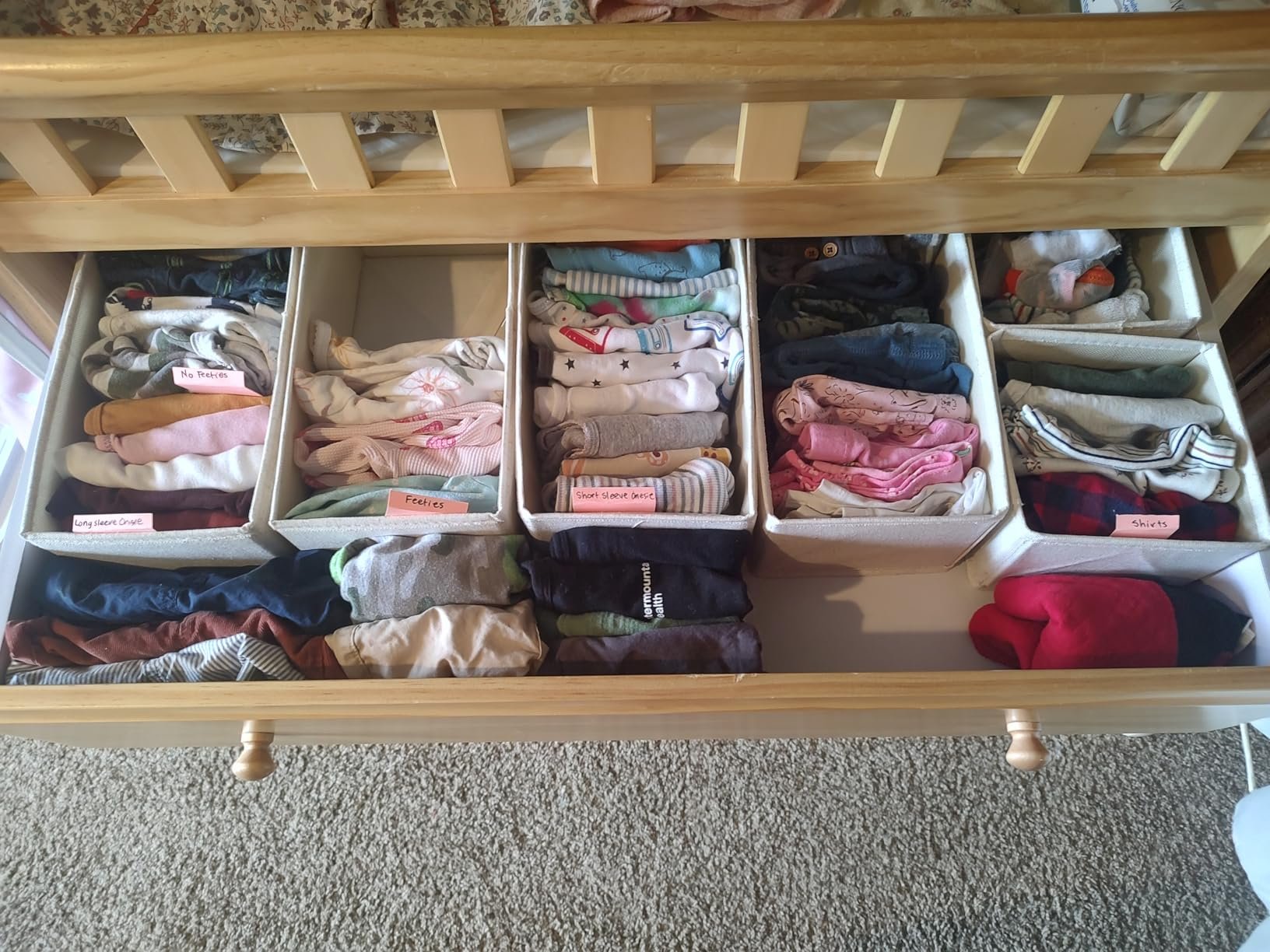 Good for organizing baby clothes