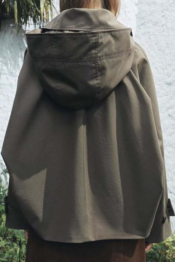 Women’s Cropped Hooded Trench Jacket (Buy 2 Free Shipping)