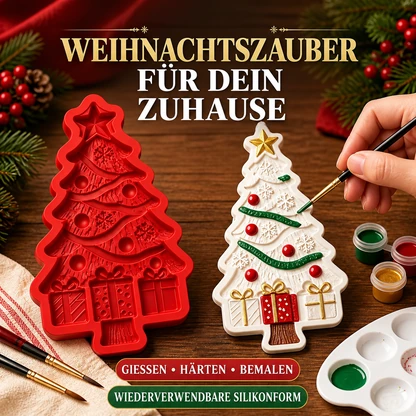 Weihnachtsbaum-Silikonform für selbst bemalte Weihnachtsbasteleien