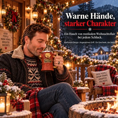 Kaffeetasse im Vintage-Hydrantenstil – Weihnachtsgeschenk