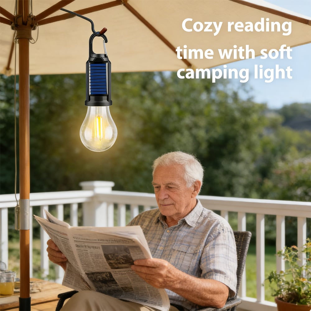 🌞 Solar Tent Camping Light Bulb