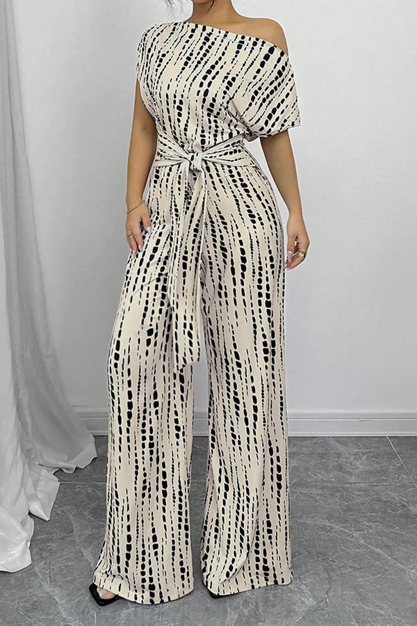 Women’s Printed Asymmetrical Wide-Leg Jumpsuit(Buy 2 Free Shipping)