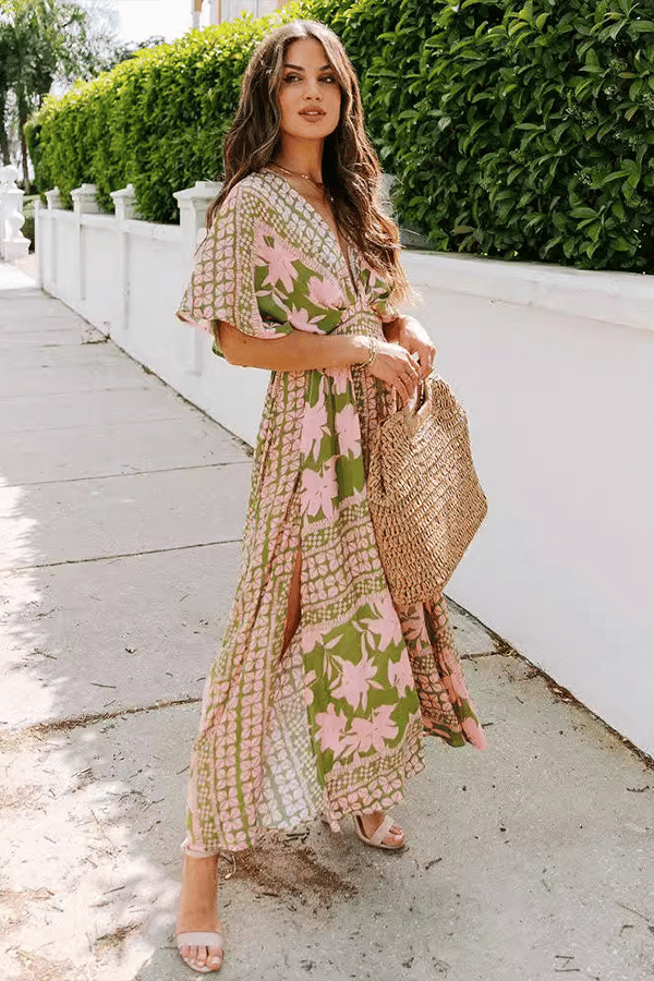 Women's Floral Print Boho Maxi Dress（Buy 2 Free Shipping）