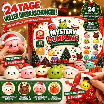 24-Tage-Weihnachts-Adventskalender mit Überraschungs-Squishy-Teigtaschen