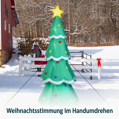 Beleuchteter aufblasbarer Weihnachtsbaum, 6,9 Fuß