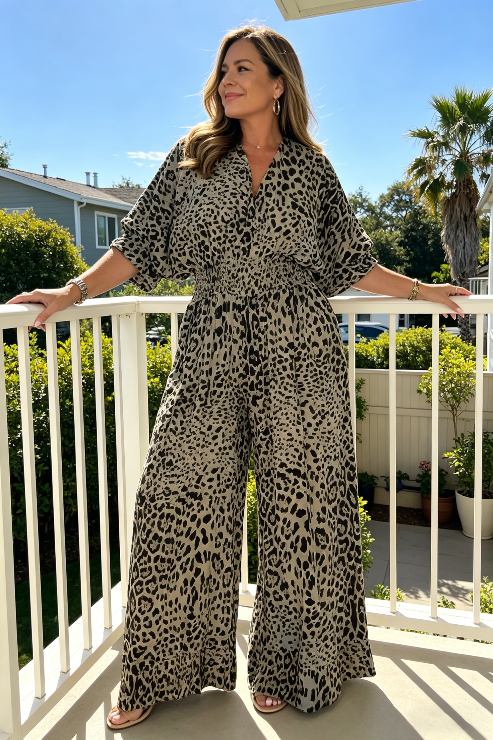 Effortless style meets all-day comfort with a flowy fit and flattering elastic waist 🐆✨（Buy 2 Free Shipping）