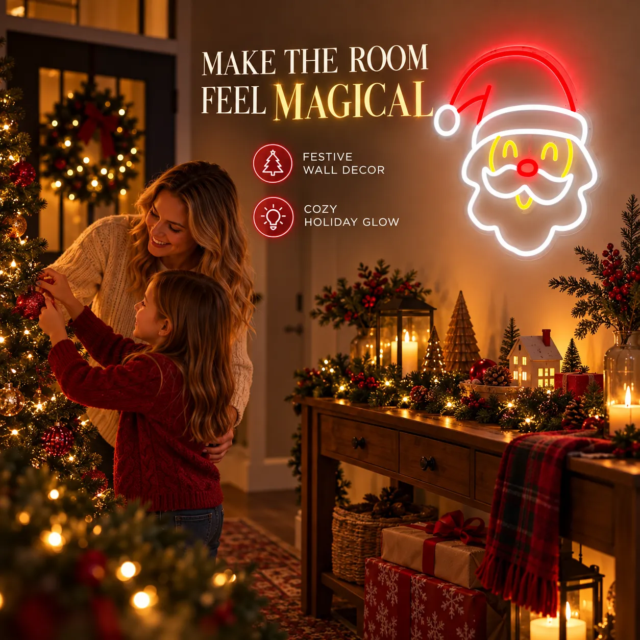 Santa Glow LED-neonvæglampe