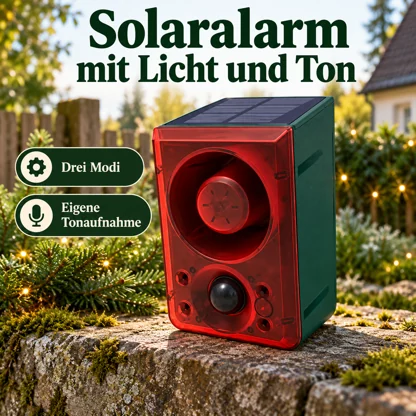 Solaralarm mit Licht, Ton &amp; Fernbedienung – N911N